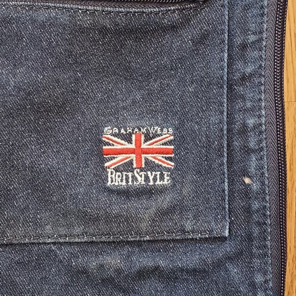 Graham Webb Brit Style Denim Reversible Union Jack Tote Bag - Picture 2 of 6